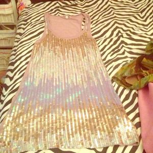Charlotte Russe sequined lilac tank