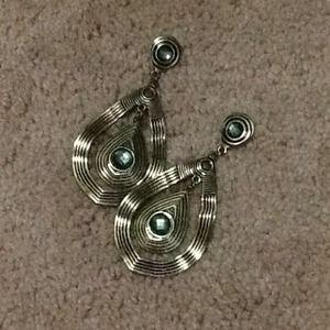 Kardashian gold and emerald earrings