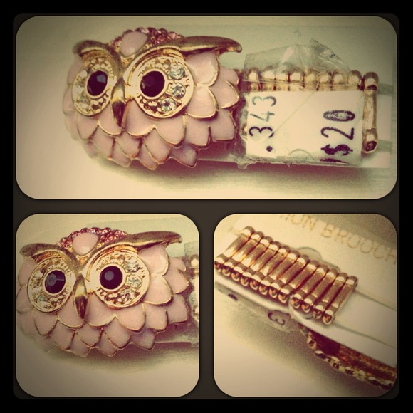 Owl ring with pink ball bracelet - Picture 1 of 2