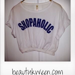 Cropped Shopaholic Tee