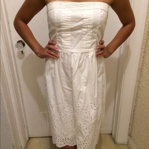 White Strapless Dress 💛