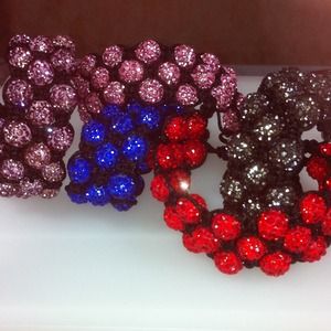 KA95. Stunning Austrian crystal macrame bracelets