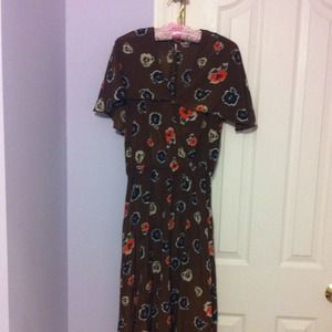 Silk shawl-collar dress