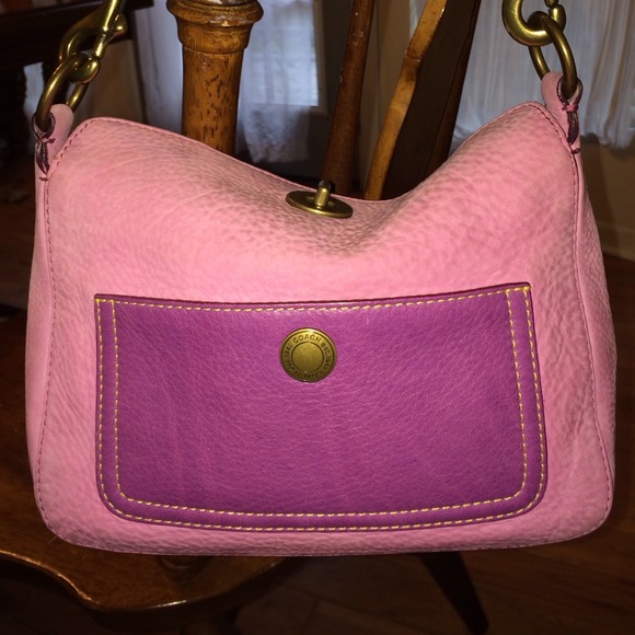 Pink and purple Coach purse
