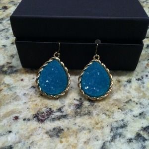 Blue Drusy  earrings