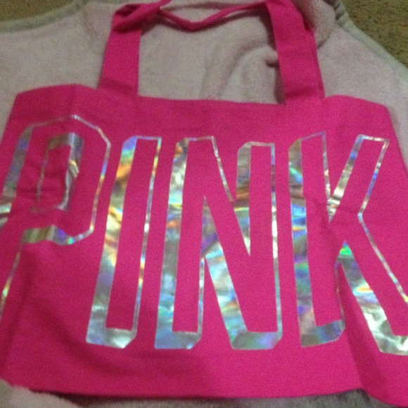 Pink tote bag