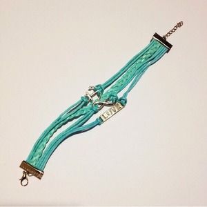 Blue Anchor Infinity Love Bracelet