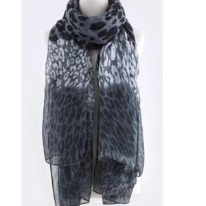 Two Tone Mix Animal Print Oversized Scarf