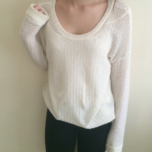Urban Outfitters Sweaters - White open knit sweater from urban outfitters!
