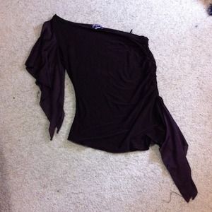 Sassy Brown One Shoulder Blouse