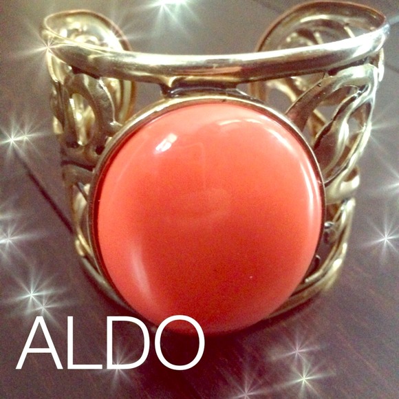 ALDO Jewelry - Aldo Gold and coral cuff bracelet