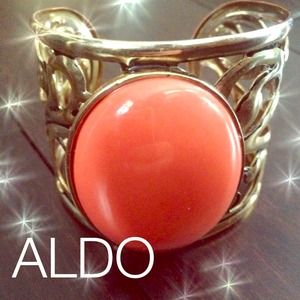 Aldo Gold and coral cuff bracelet