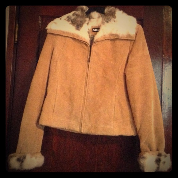 XOXO suede and rabbit fur jacket NWOT **on sale**