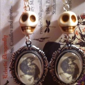 Eclectic Dragonfly handmade earrings.