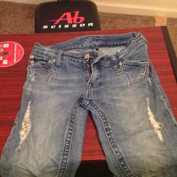 Miss me boot cut stressed denim