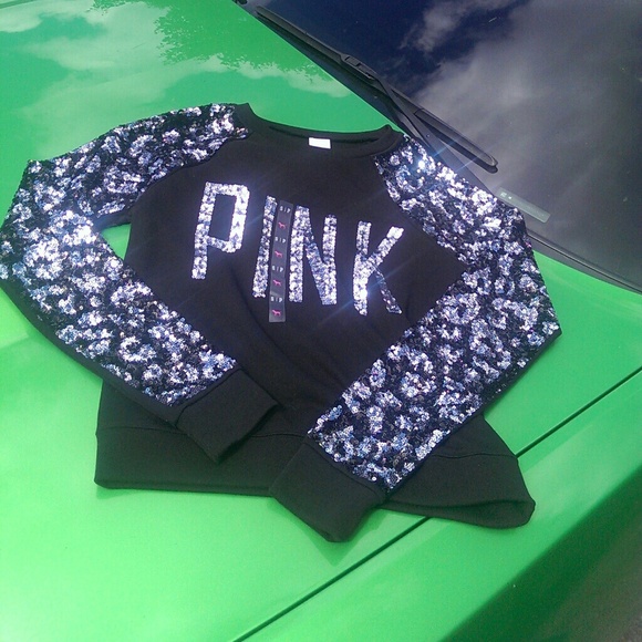 ❌sold❌ vs pink bling cheetah crewneck