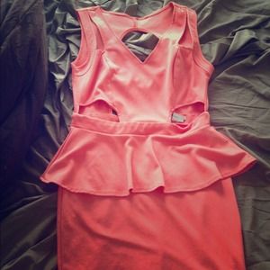 NWOT Charlotte Russe peplum cutout dress size M