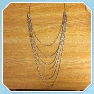 Silver layered necklace