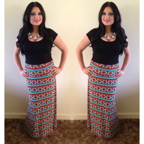 Aztec maxi skirt
