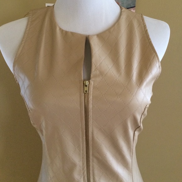 *SOLD!* A fabulous faux leather dress. NWOT. - Picture 2 of 3