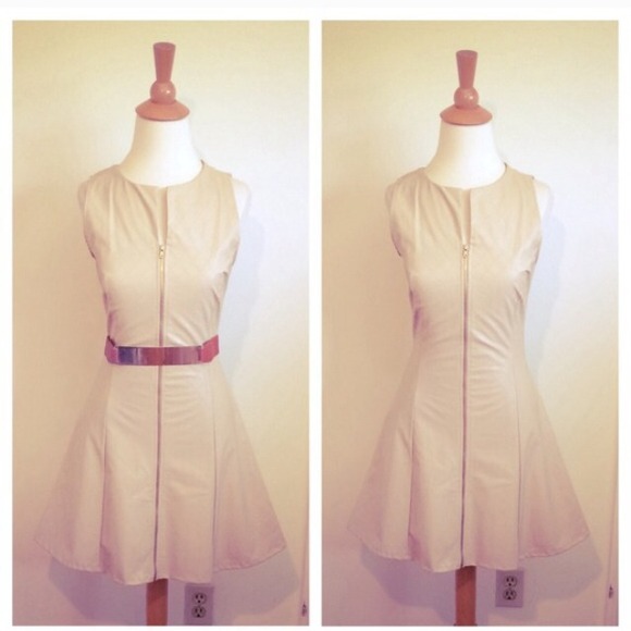 *SOLD!* A fabulous faux leather dress. NWOT. - Picture 3 of 3