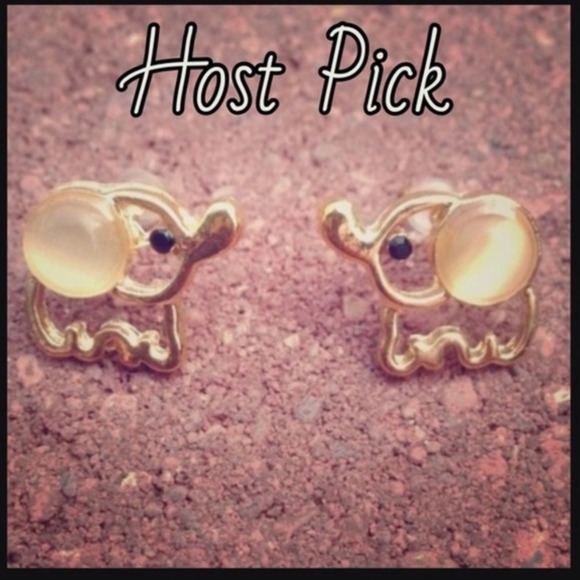 Jewelry - White Baby Elephant Earrings✨1hour SALEPRICE✨6left