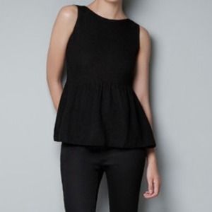 Zara Knit Peplum Top