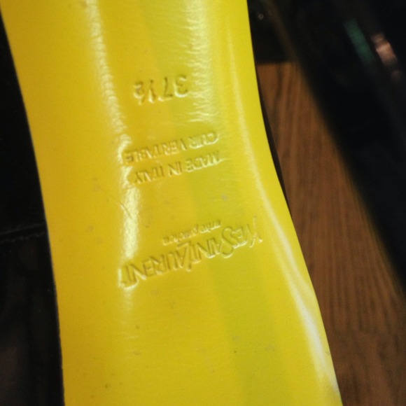 💛💛⚠️YSL black Patent Leather Booties ⚠️💛💛 - Picture 4 of 4