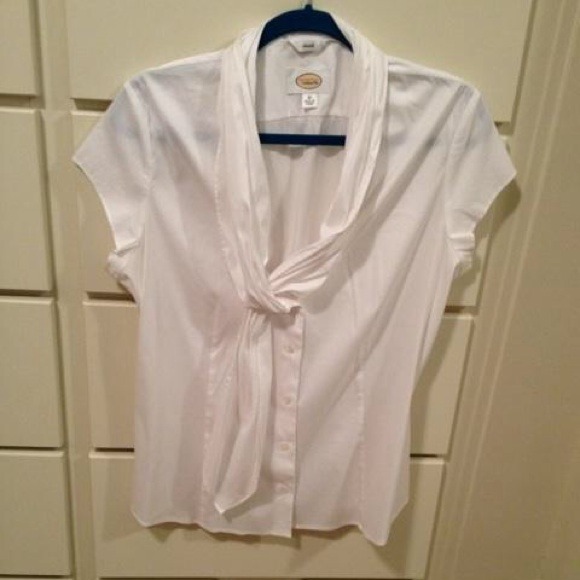 Talbot's White Long Sleeve Blouse - LIKE NEW!!!