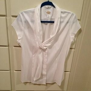 Talbot's White Long Sleeve Blouse - LIKE NEW!!!