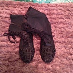 Steve Madden studded combat boots