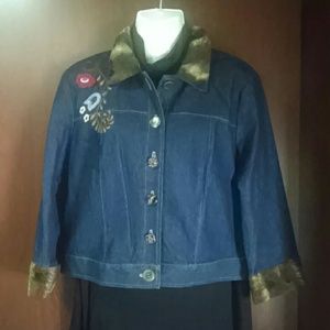 SOLD. NEW LISTING. NWOT EMBROIDERED DENIM