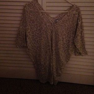 tan cheetah print shirt