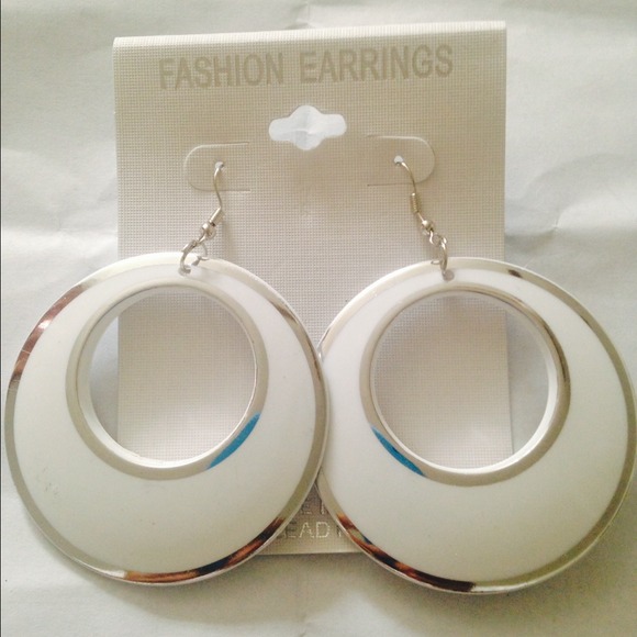 White earrings