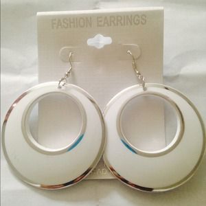 White earrings