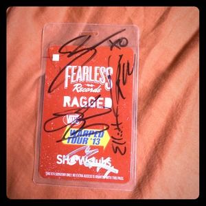 Warped laminate signed by blessthefall