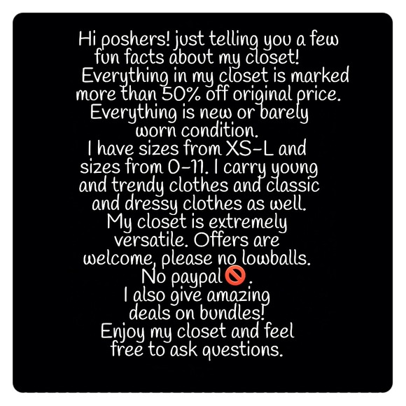 Other - 💟 MY CLOSET FACTS 💟