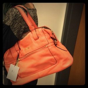 Peach Calvin Klein Leather Bag