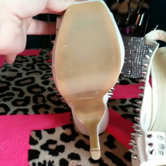 **BUNDLED** Charlotte Russe white spike heels! - Picture 3 of 3