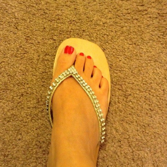 Guess Shoes - GUESS flip flops with rhinestones FINAL PRICE