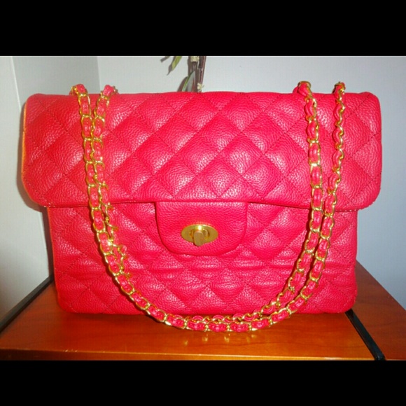 Handbags - Beautiful Red and gold purse
