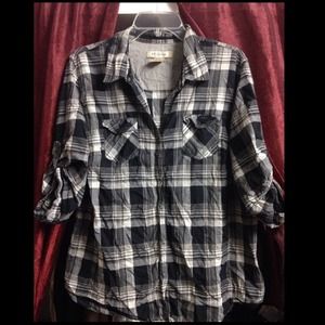 Arizona Jeans Plaid Blouse
