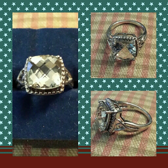 Jewelry - 🎃Light green amethyst 925 sterling silver ring🎃