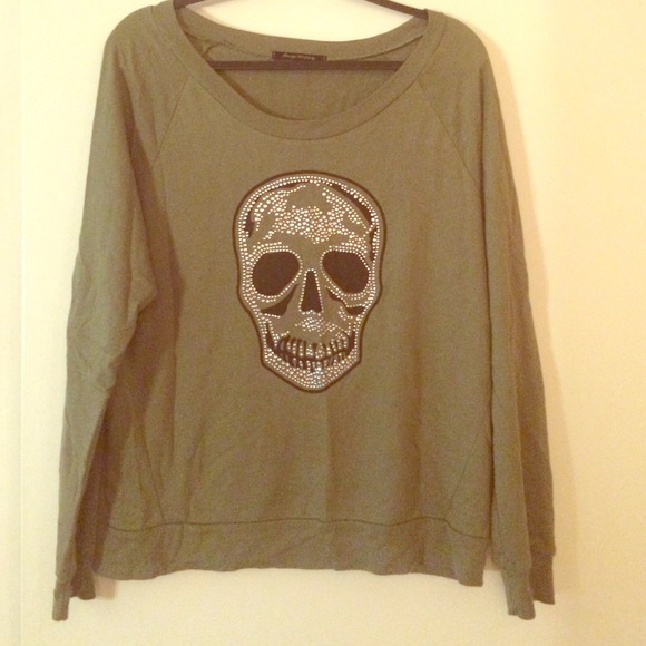 Green Skull Sweater