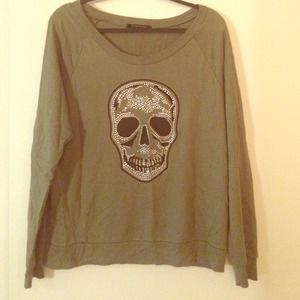 Green Skull Sweater