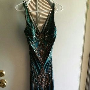 *SALE* Sue Wong floor length formal beaded gown