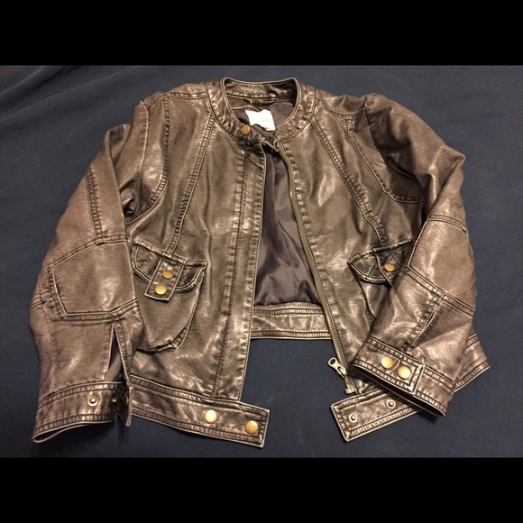 Urban Outfitters faux-leather jacket.