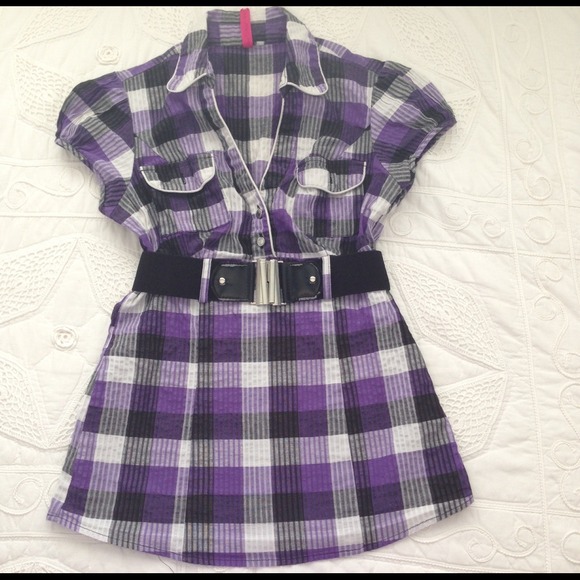 PURPLE PLAID TOP