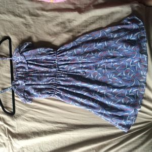 Blue Printed Dress