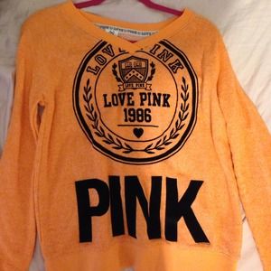 Orange Victoria's Secret Sweatshirt